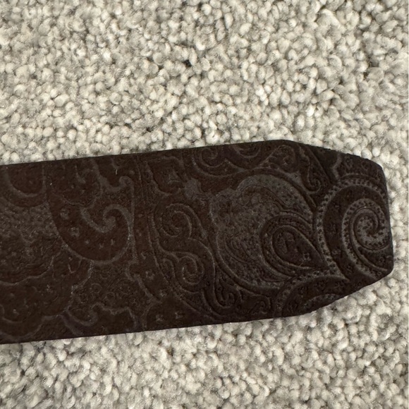 NWT Robert Graham Barlos II Belt Size 40 Woven Brown Tooled Leather Detail - Picture 5 of 10